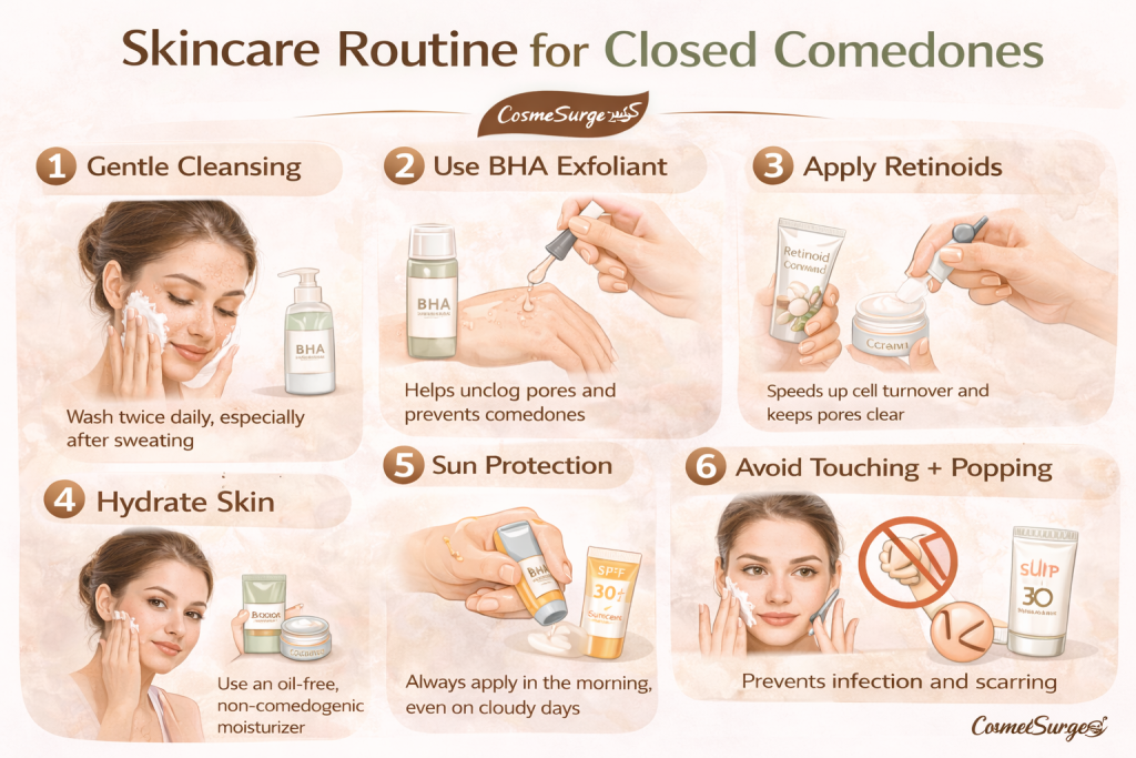 best products for closed comedones